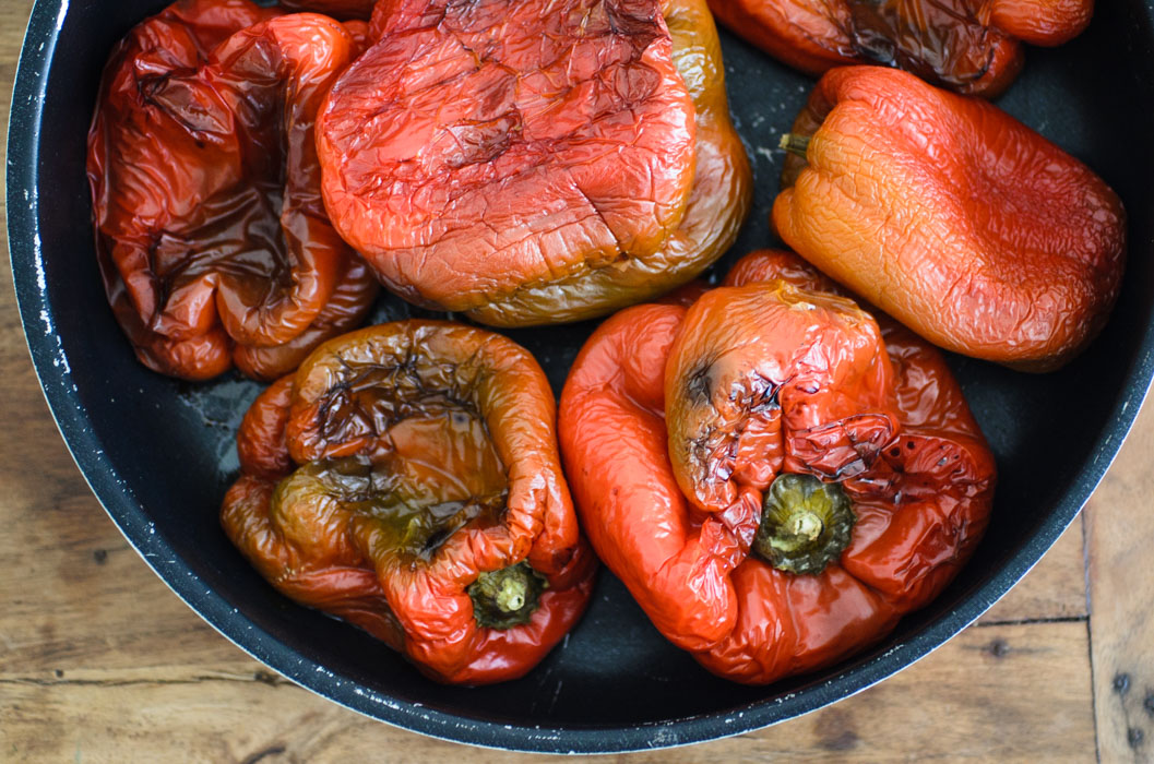 Veggie spreads 3 ways: roasted pepper, artichoke and cumin beetroot