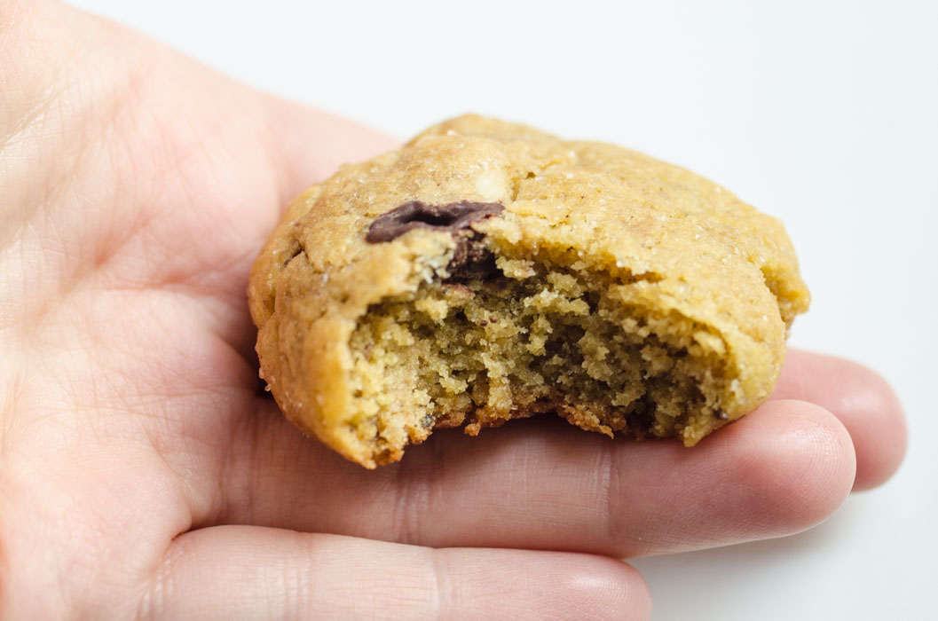 Chickpea flour chocolate chip cookies {vegan + gluten free + grain free}