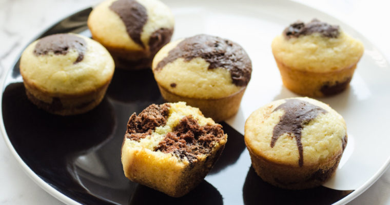 Marbled lemon & chocolate muffins {vegan}