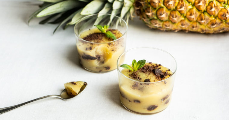 Pineapple & ginger pudding {vegan + gluten free}