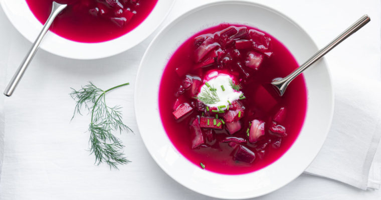 Summer borscht (cold beetroot soup) {vegan + gluten free}